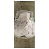 Tub of linens