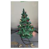 Vintage lighted Christmas tree 16 in tall