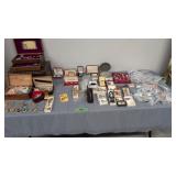 Lot of vintage costume jewelry and jewelry boxes
