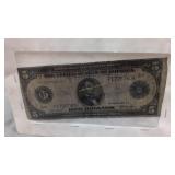 1914 $5 Federal reserve Note