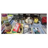 Brass candle holders lot of ribbon craft items