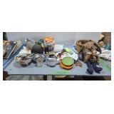 Duck decoy basket miscellaneous glassware