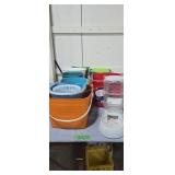 Mop buckets trash cans animal food dispenser