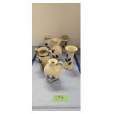 Blue and white salt glazed items