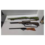 Three vintage toy guns