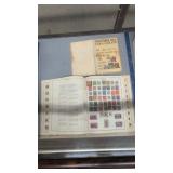 Album of vintage postage stamps