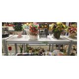 Decorative flower arrangements animal figures