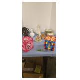 Dresser bottles dishes Jack in the boxes as shown