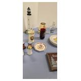 Lighthouse Plates Salt Pepper Shakers Jack In