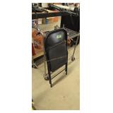 Roll around cart and folding chair