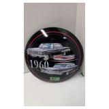 1960 Chevy Impala metal sign 15-in diameter
