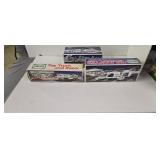 3 Hess trucks as shown