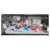 Miscellaneous glassware VHS player etc