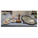 Fruit plates beveled mirror etc