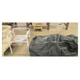 Handicap potty chair and Christmas tree in bag