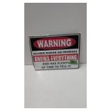 Warning sign metal 15 x12