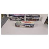 3 Hess trucks as shown