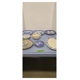 Blue Willow plates etc