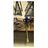 Electric chainsaw hedge trimmer and jumper cables