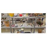 Household items toleware tray desk lamp stemware