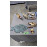 Lot of decorative fish figures