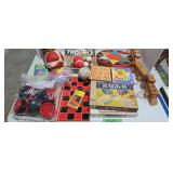 Wooden toy train games as shown box of books