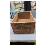 Vintage wooden advertising box orchard brand