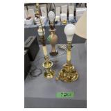 Pair of Baldwin brass lamps