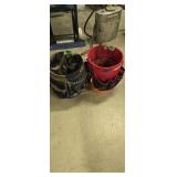 Pair of tool buckets with tools