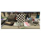 Vintage Royal typewriter tool bag lights carving