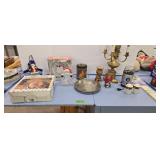 Vintage table lamp decorative items as shown