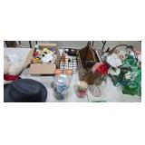 Seashells stuffed animals sewing items etc