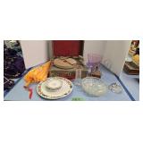 Vintage record player glassware umbrella as shown