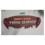 Wooden sign crabby