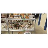 Lots of snowmen figurines decorations stemware etc