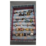 Vintage costume jewelry rings