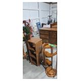 Coat rack decorative light post VHS cabinet two