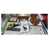 Decorative wall plaques picture frames etc