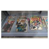 Bottom showcase shelf vintage comics