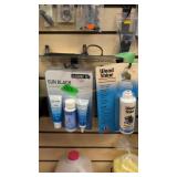 Items on Wall gun black, wood shine, blue r