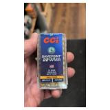 Three boxes CCI game point 22 wmr bullets new