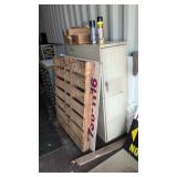 Yard signs, metal storage cabinet pallet