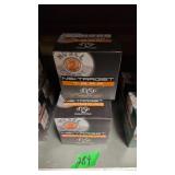 Three boxes and si 20 gauge shells number 8 shot