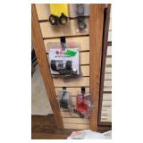 Items on wall lot of scope rings and mounts as