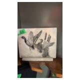 Duck picture inlaid