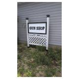 Gun shop sign