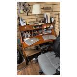 Drop Front Desk With Desk Chair Items On Desk