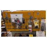 Metal wall rack with contents miscellaneous gun