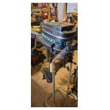Mercury 4.5 HP boat motor with stand
