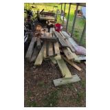 Lot of salt treated lumber, etc